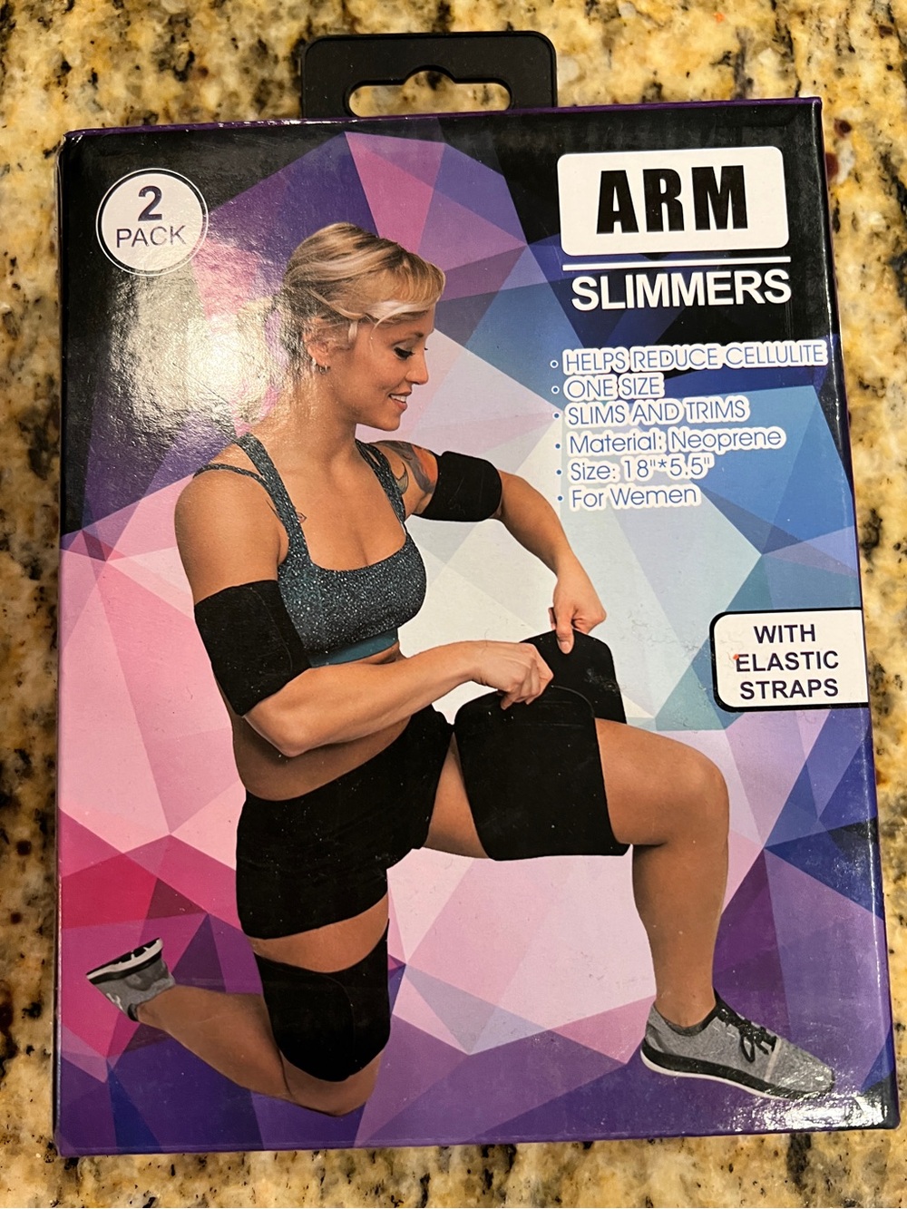 Arm Slimmers Neoprene Arm and Thigh Compression Set - Black (2 Pack)